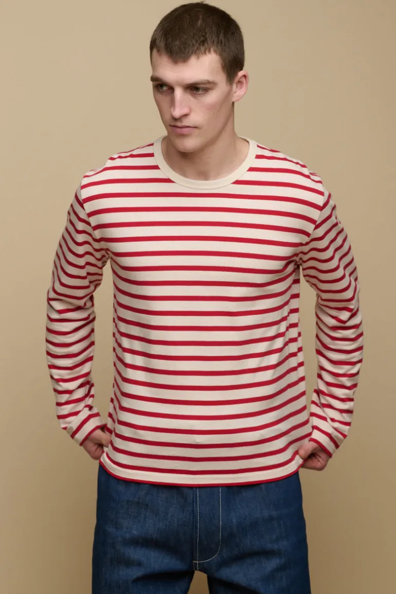 Breton - Ecru/Flame Red