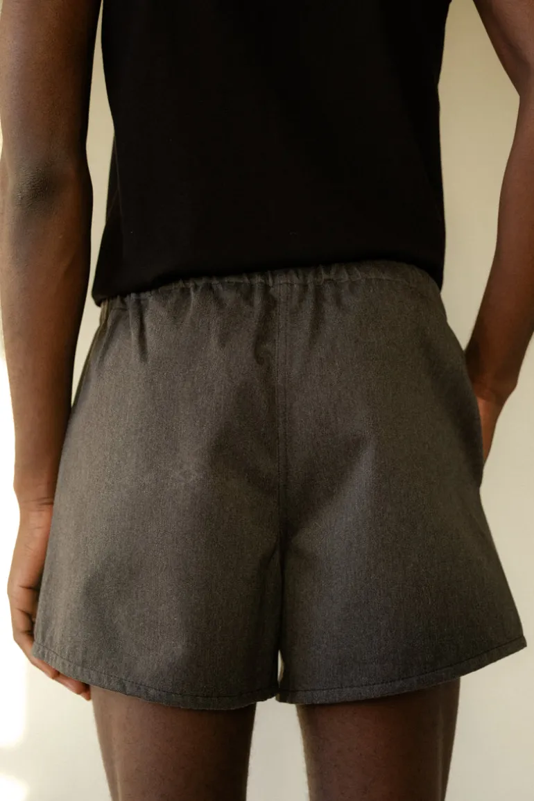 Heavyweight Sports Short Plastic Free - Charcoal Marl
