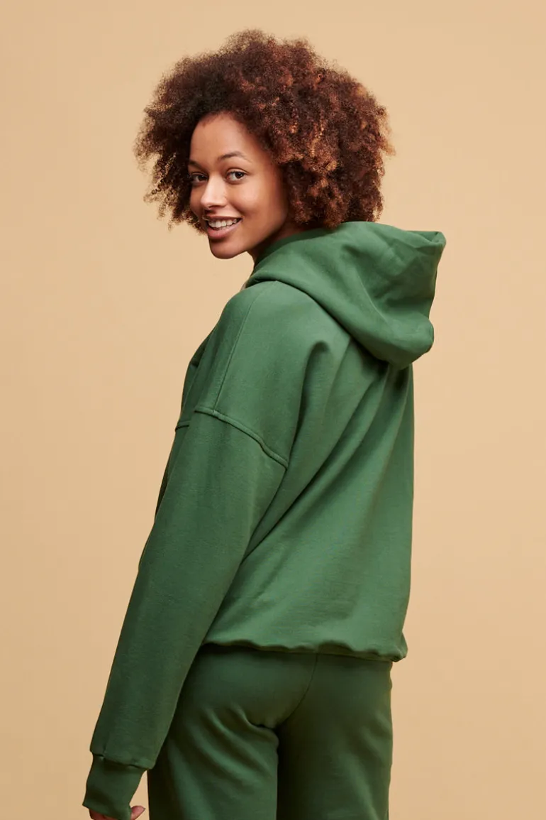 Hooded Sweatshirt - Bottle Green