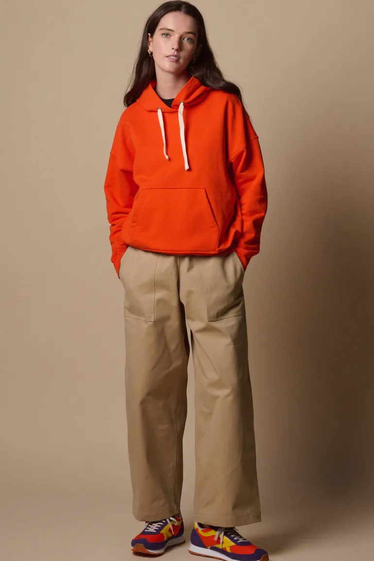 Hooded Sweatshirt - Flame Red