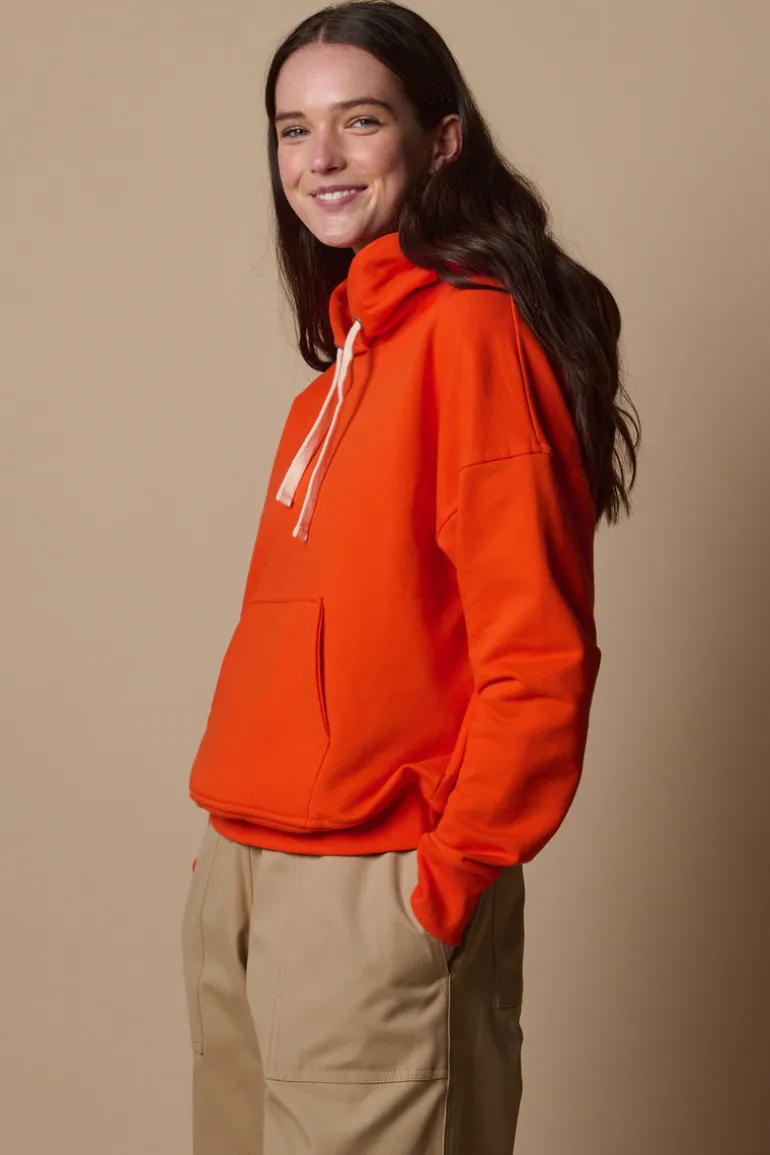 Hooded Sweatshirt - Flame Red