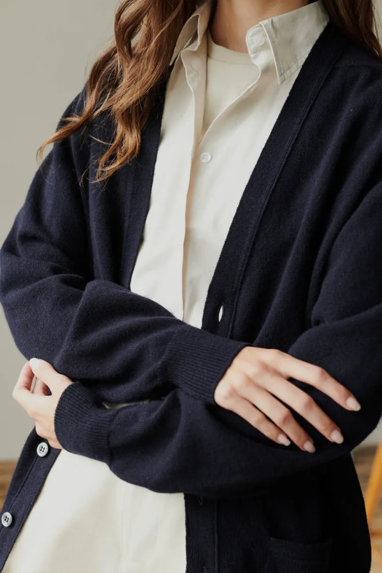 Lambswool Cardigan - Black