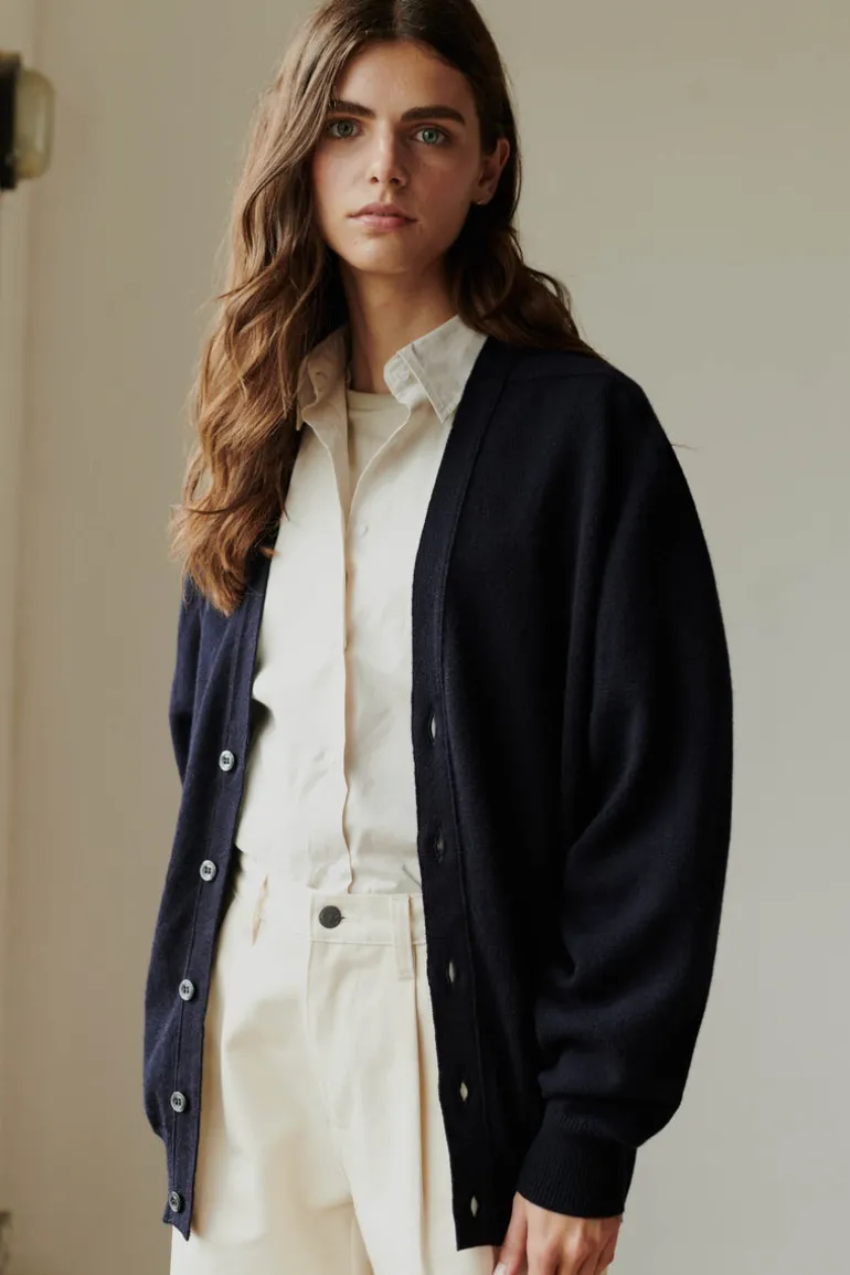 Lambswool Cardigan - Black