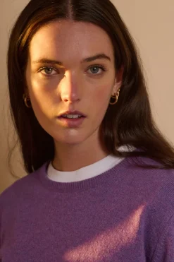 Lambswool Crew Neck - Thistle Purple
