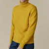 Lambswool Roll Neck Jumper - Picalilli Yellow