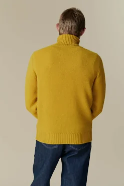 Lambswool Roll Neck Jumper - Picalilli Yellow
