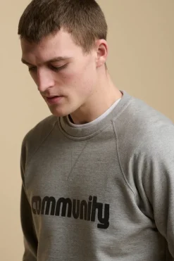 Logo Raglan Sweatshirt - Grey Marl