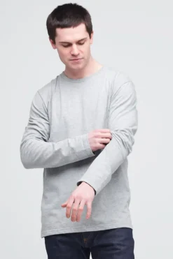 Long Sleeve T Shirt - Grey Marl