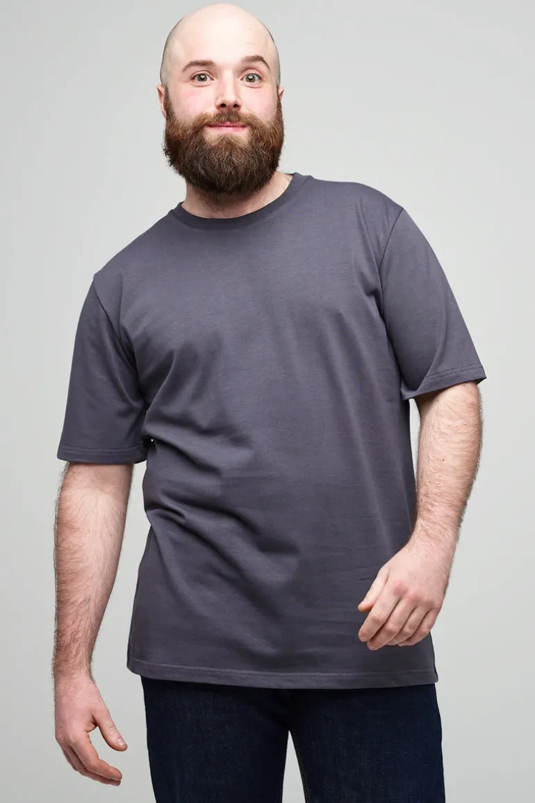 Men's Short Sleeve T Shirt Plastic Free - Slate Grey