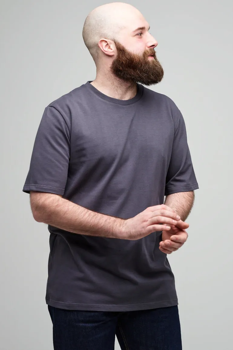 Men's Short Sleeve T Shirt Plastic Free - Slate Grey