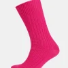 Premium Cotton Sock Rib - Fuchsia Pink