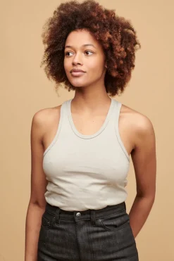 Racer Back Vest Plastic Free - Stone
