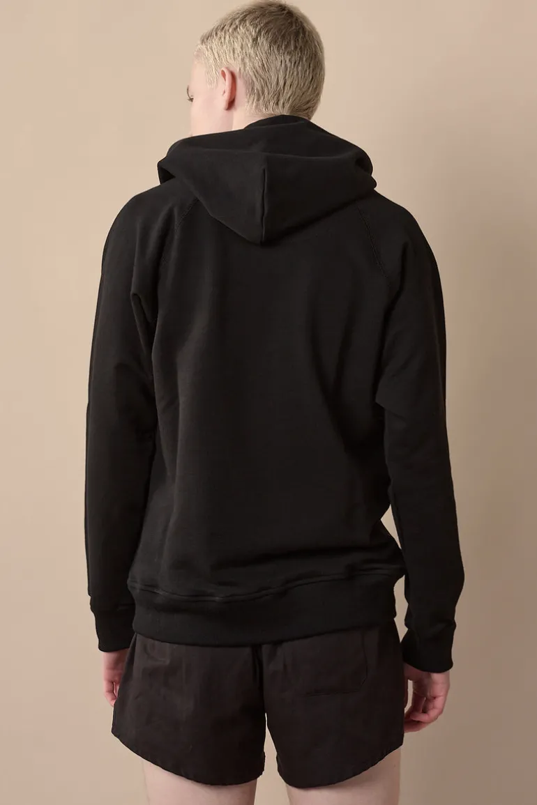 Raglan Hooded Sweatshirt Plastic Free - Black