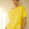 Short Sleeve Raglan Training Top Plastic Free - Canary Yellow