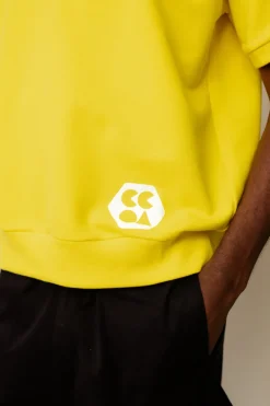 Short Sleeve Raglan Training Top Plastic Free - Canary Yellow