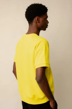 Short Sleeve Raglan Training Top Plastic Free - Canary Yellow
