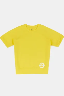 Short Sleeve Raglan Training Top Plastic Free - Canary Yellow