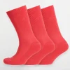 Single Colour Sports Calf Sock 3 Pack - Pink