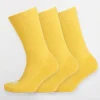 Single Colour Sports Calf Sock 3 Pack - Canary Yellow