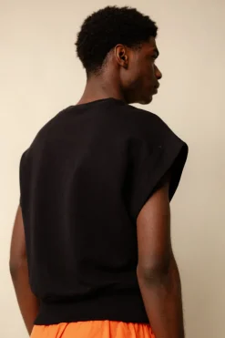 Sleeveless Sweatshirt Plastic Free - Black
