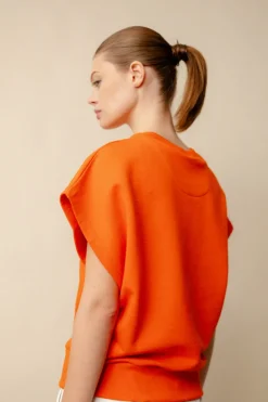Sleeveless Sweatshirt Plastic Free - Flame Red