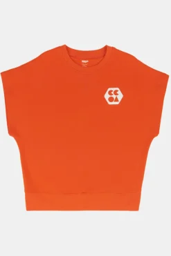 Sleeveless Sweatshirt Plastic Free - Flame Red
