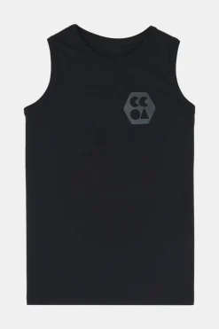 Sleeveless T Shirt Plastic Free - Black