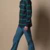 Striped Rugby Shirt - Navy/Emerald